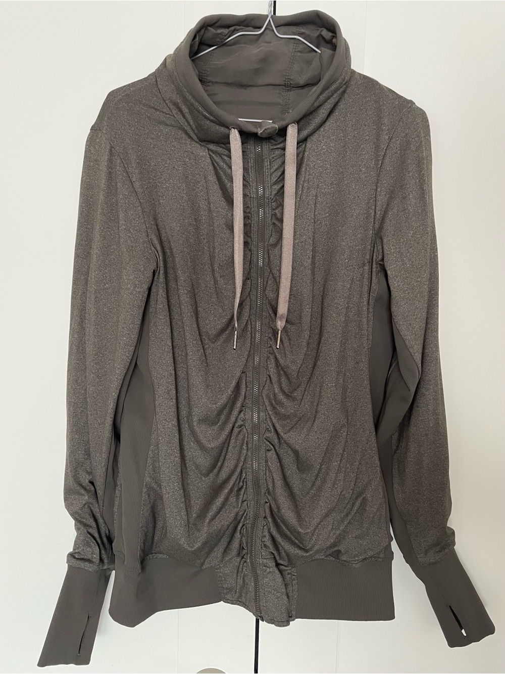 Rare Lululemon Reversible Cool Down Jacket Size 10 Sage Grey - Picture 6 of 7